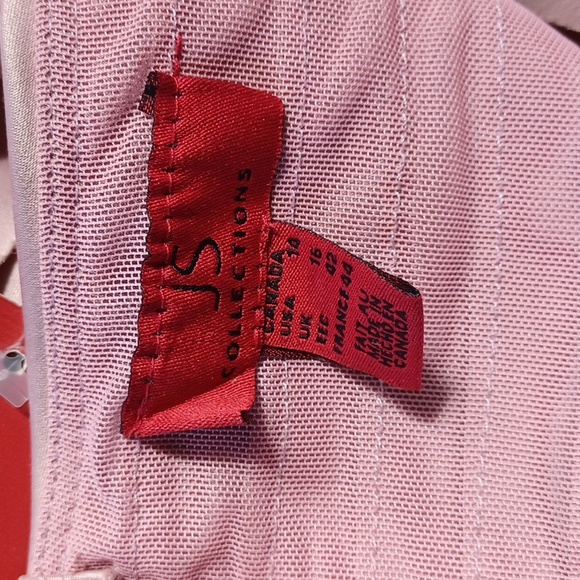 JS Collections Dusty Rose Satin Off the Shoulder Shutter Pleat Gown NEW-… - Picture 5 of 13